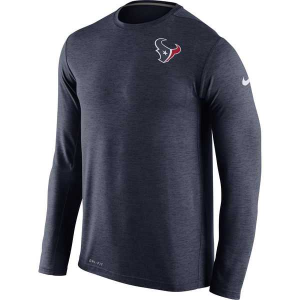 Men's Houston Texans Nike Navy Dri FIT Touch Long Sleeve Performance T-Shirt,We sell and wholesale Men's Houston Texans Nike Navy Dri FIT Touch Long Sleeve Performance T-Shirt on line form chian!